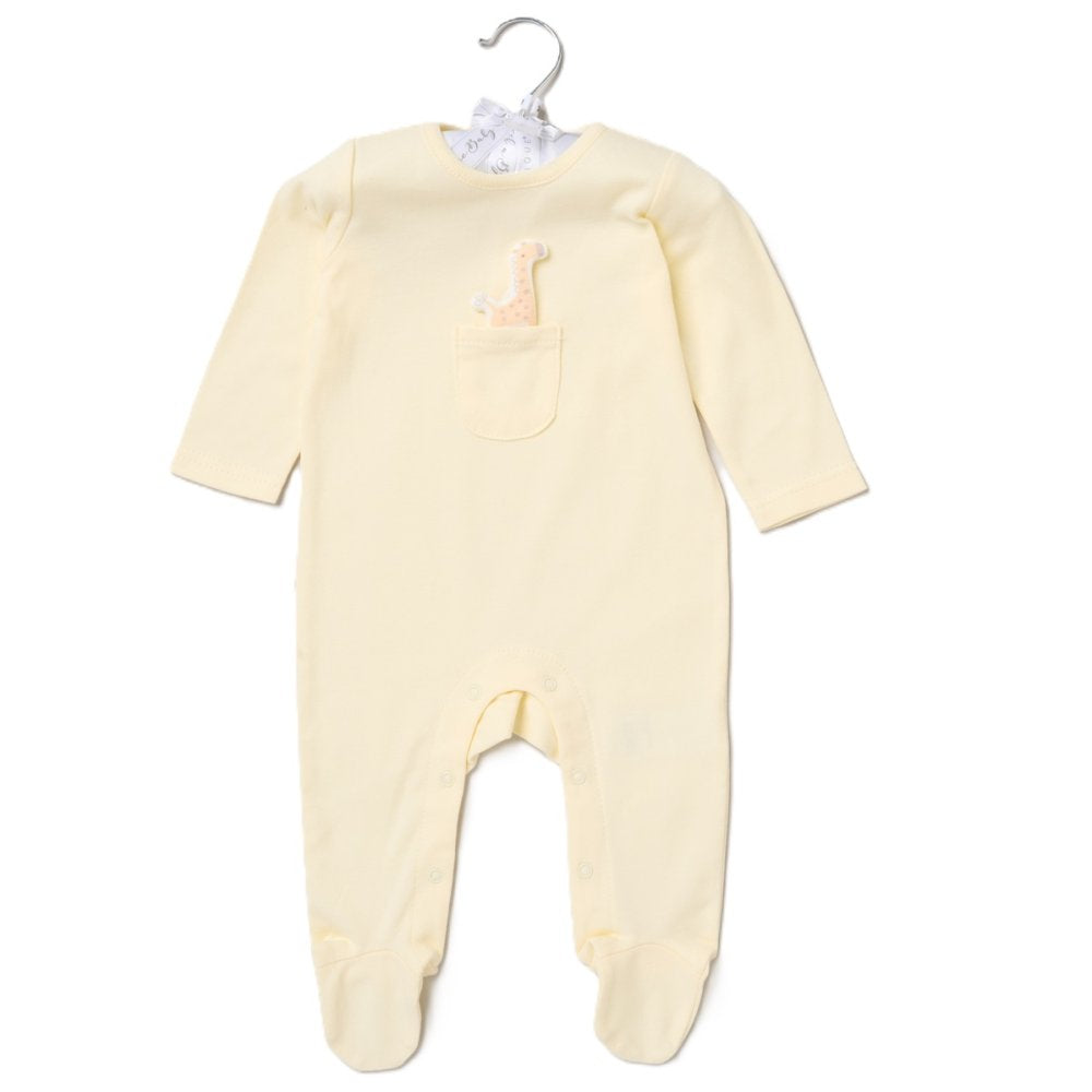 Little Giraffe Appliqué Sleep-suit