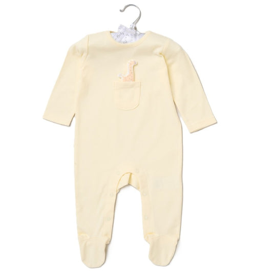 Little Giraffe Appliqué Sleep-suit