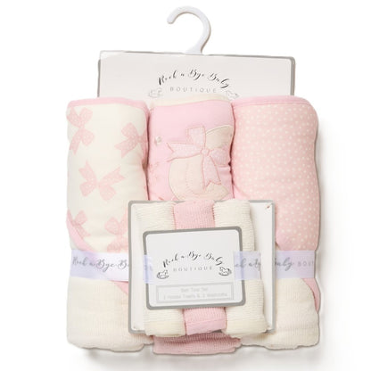 Goose Hooded Towels & Washcloths Set