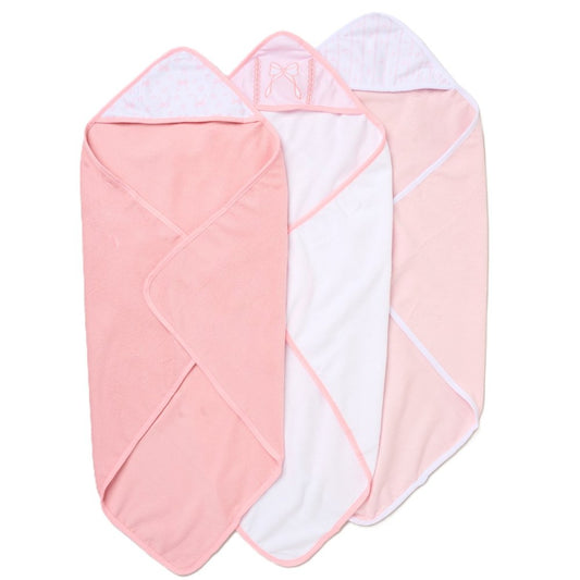 Bow Hooded Towels & Washcloths Set