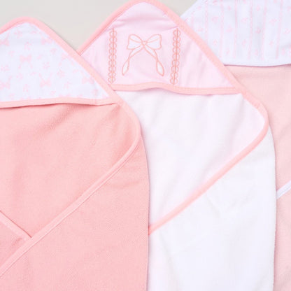 Bow Hooded Towels & Washcloths Set