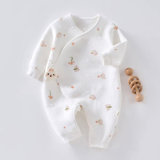 The Snuggle Bun Boucle Wrap Baby Grow Romper