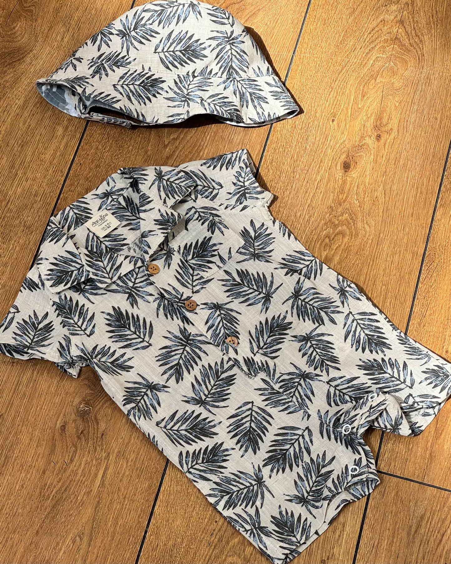 Tropical Blue Romper Set