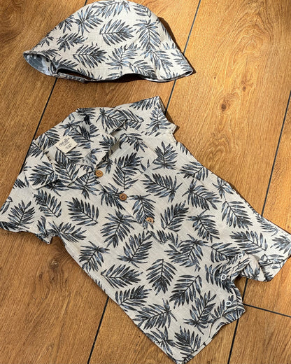 Tropical Blue Romper Set