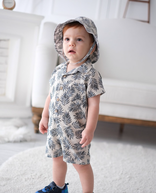 Tropical Blue Romper Set