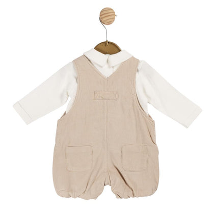 Beige Needlecord Top and Dungaree