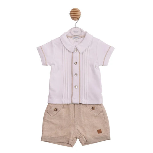Hugh Button Down Piped Short Set