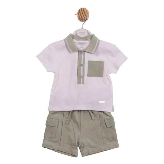 Ethan Cargo Polo Top and Short Set