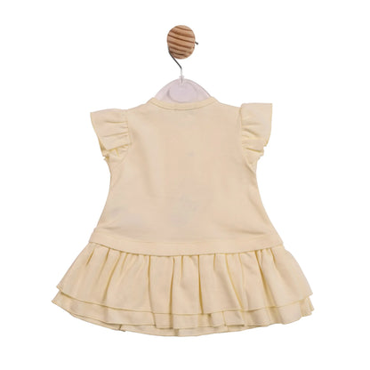 Daisy Yellow Applique Flower Dress