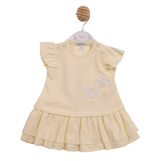 Daisy Yellow Applique Flower Dress