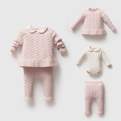 Terry Ruffles Polo Outfit Set