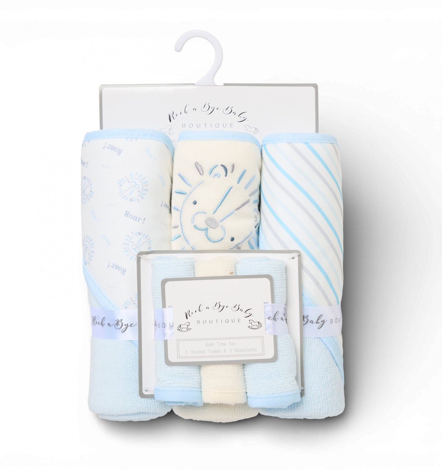 Lion Hooded Towels & Washcloths Set