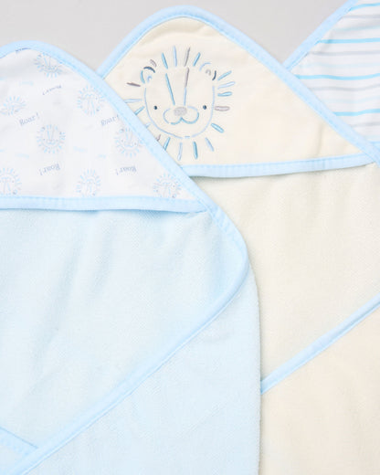 Lion Hooded Towels & Washcloths Set