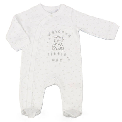 Welcome Little One Teddy Sleep-suit