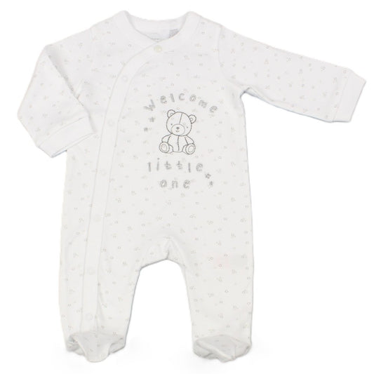 Welcome Little One Teddy Sleep-suit