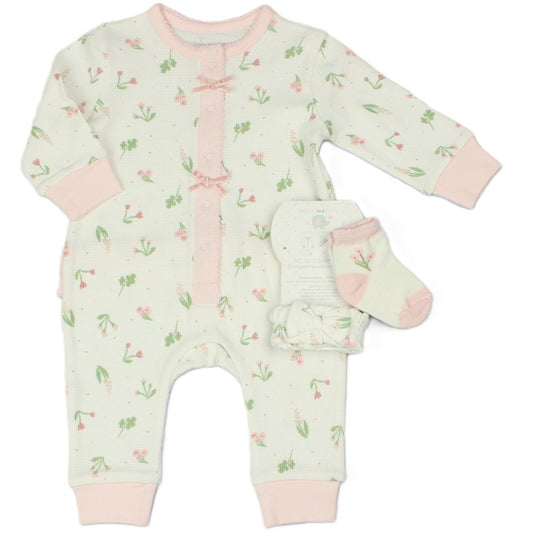 Little Garden Waffle Sleep-suit Set