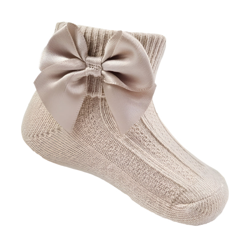 Satin Bow Ankle Socks