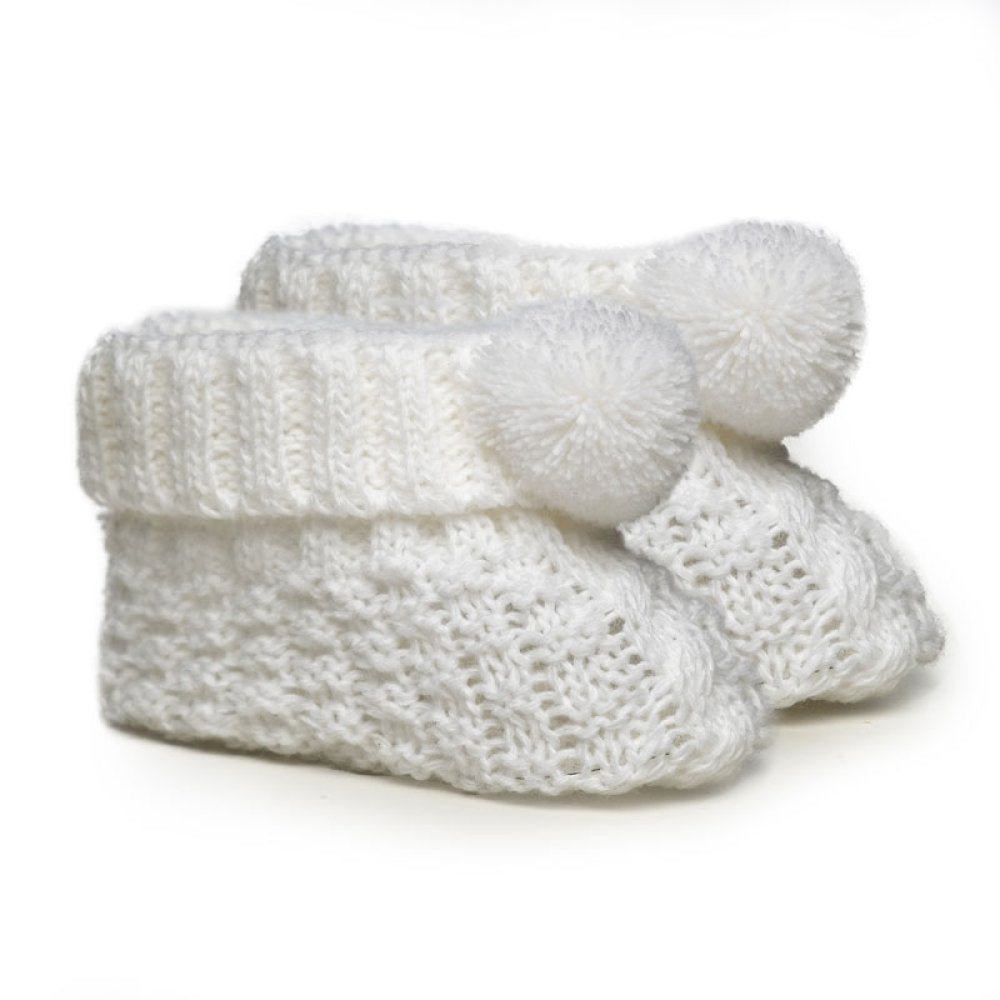 Check Pom Pom Booties
