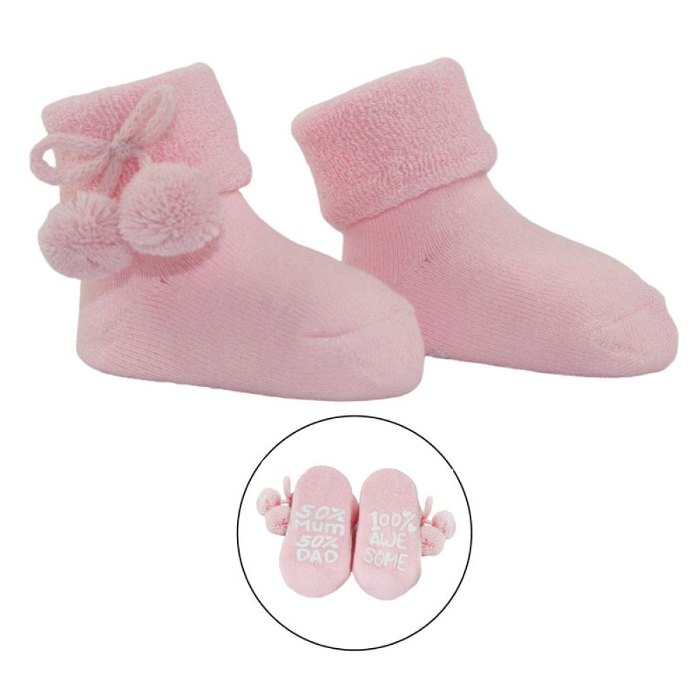 Pom Pom Anti-Slip Terry Socks