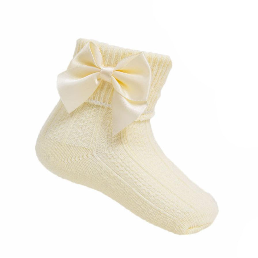 Satin Bow Ankle Socks