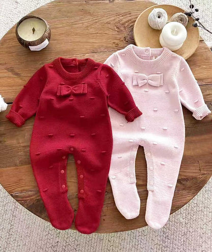 Rosebud Knitted Babygrow