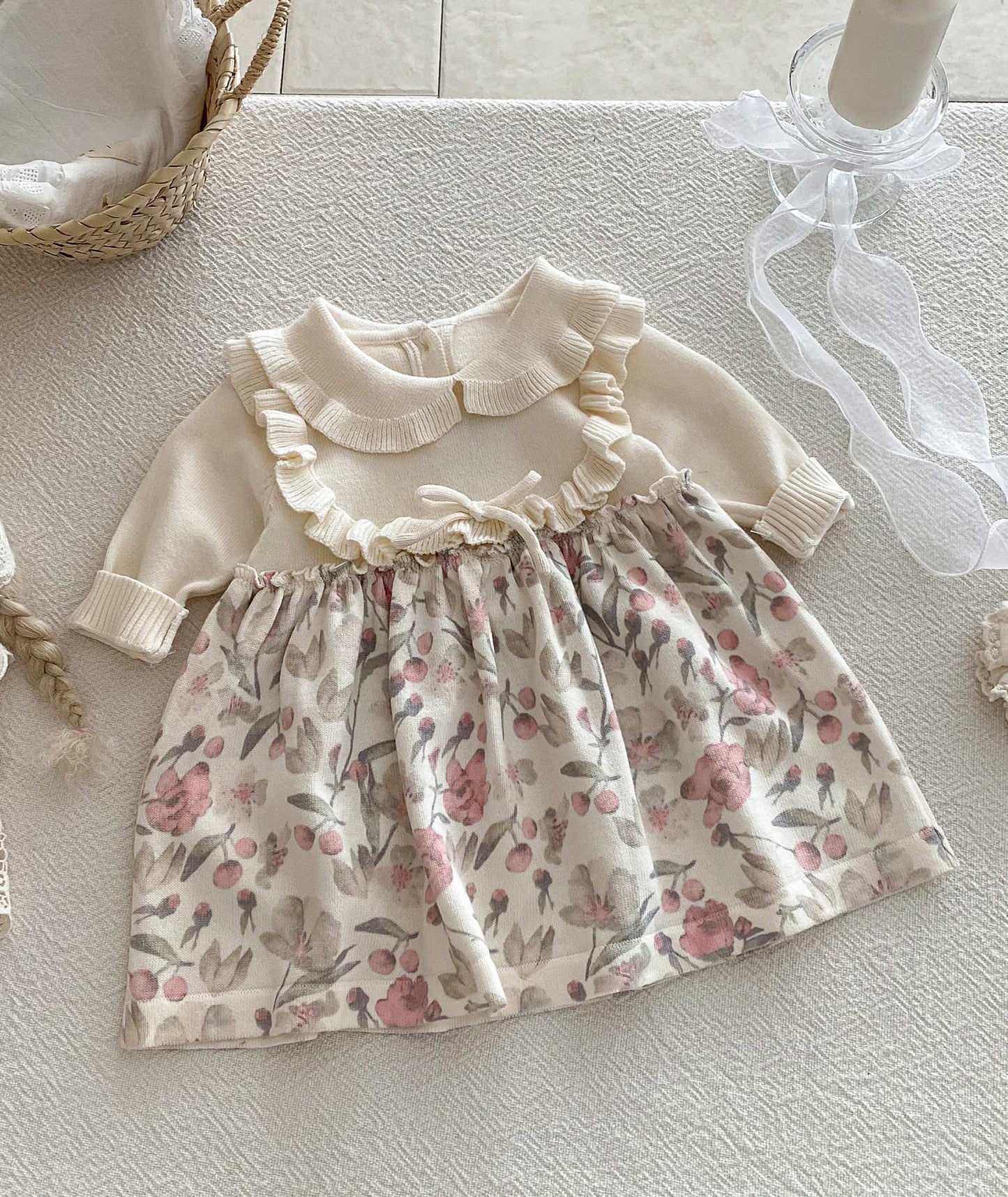 Orla Floral Woven Knitted Dress