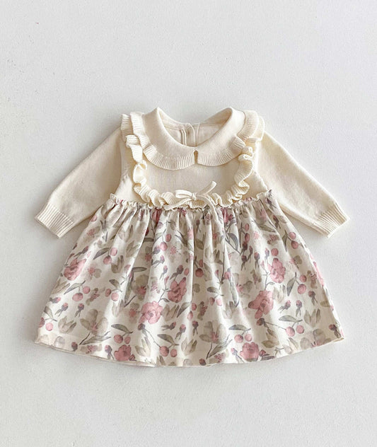 Orla Floral Woven Knitted Dress