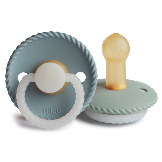 FRIGG Rope Night Natural Rubber Pacifier 2-Pack