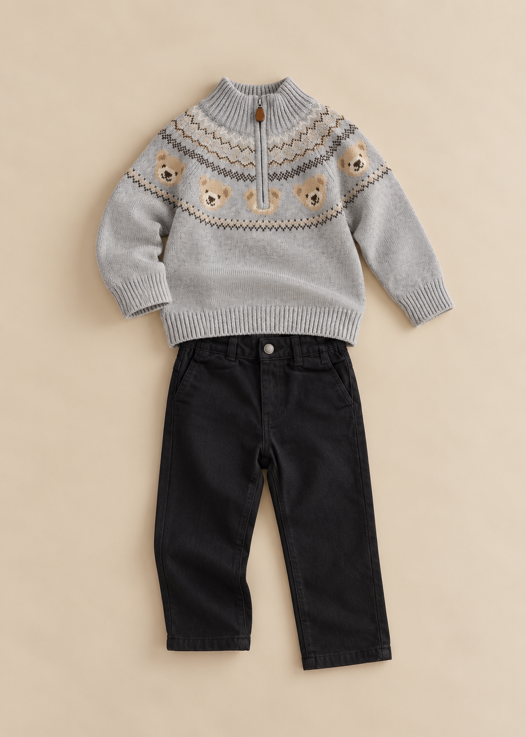 Fairsle Smart Casual Bear Jeans Set