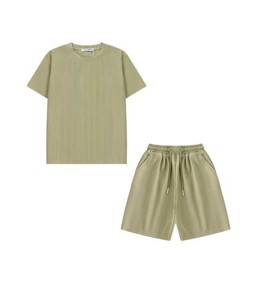 Textured Shorts Set
