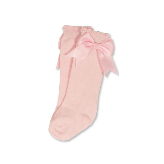 Satin Bow Knee High Socks