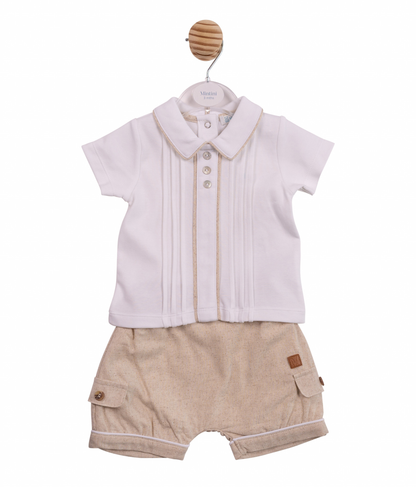 Hugh Pipped Shorts Set