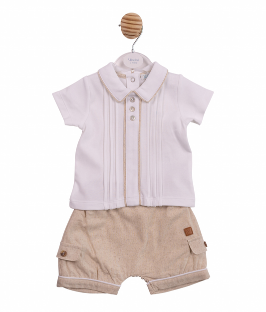 Hugh Pipped Shorts Set