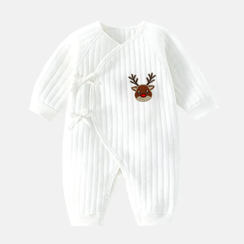 The Reindeer Boucle Wrap Baby Grow Romper