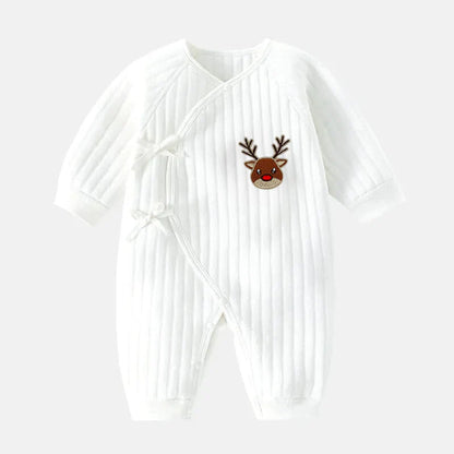 The Reindeer Boucle Wrap Baby Grow Romper
