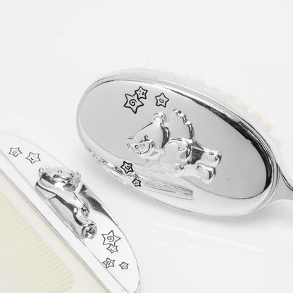 Silver Plated Brush and Comb