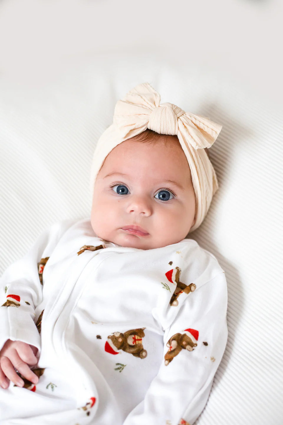 Christmas Bear Bamboo & Organic Cotton Zip Sleepsuit