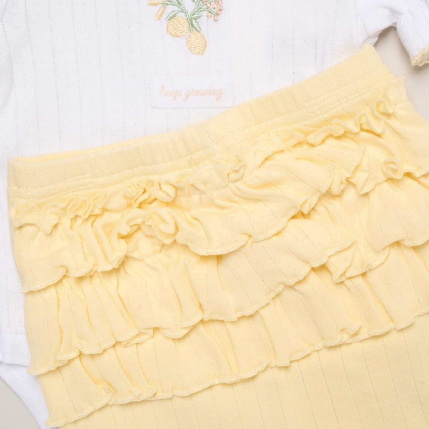 Keep Growing Lemon Ruffles Outfit Set