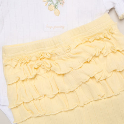 Keep Growing Lemon Ruffles Outfit Set