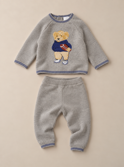 Rugby Bear Knit Set