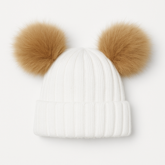 Pom Pom Ribbed Hat