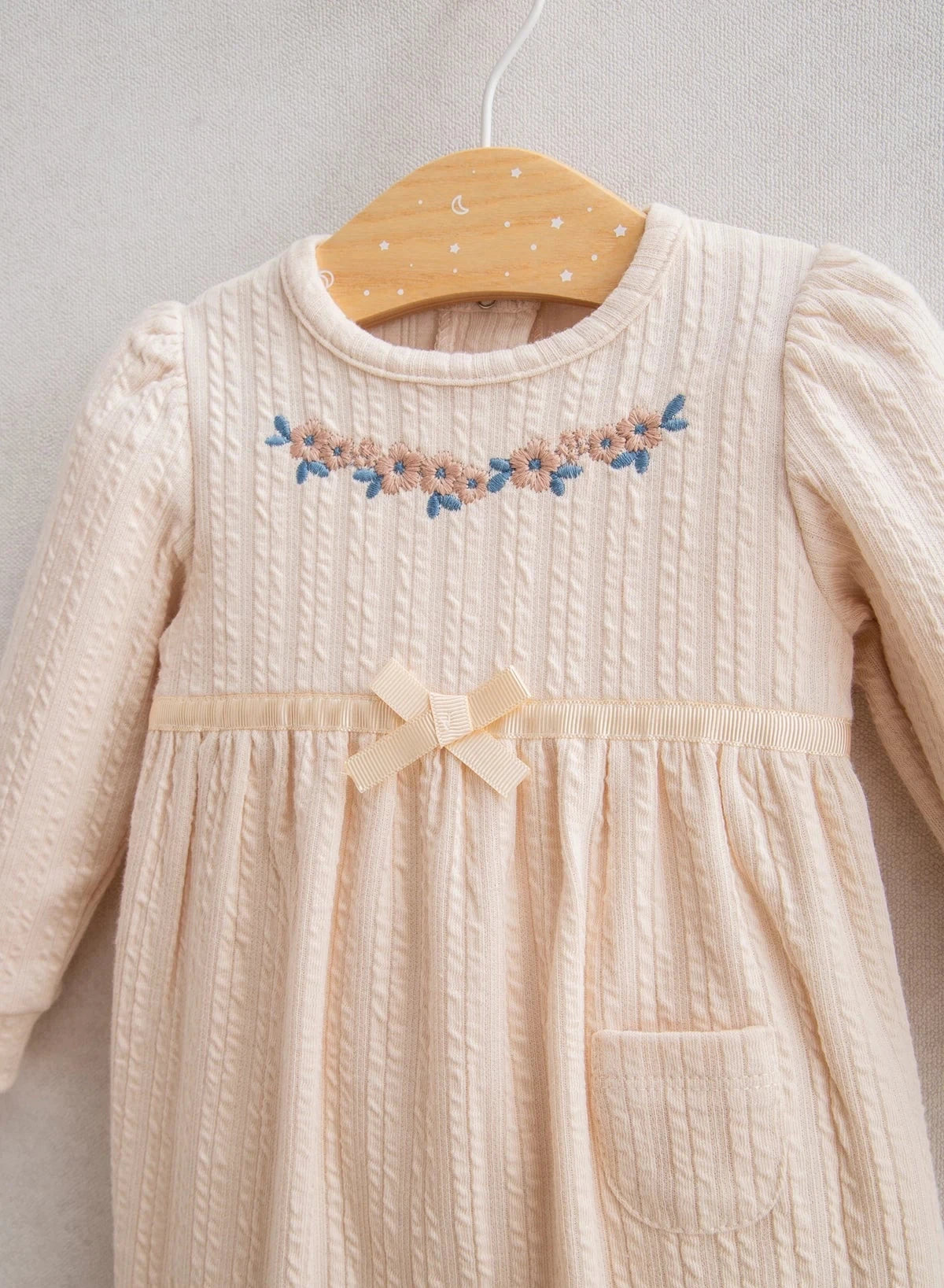 Blooming Flower Ribbed Romper