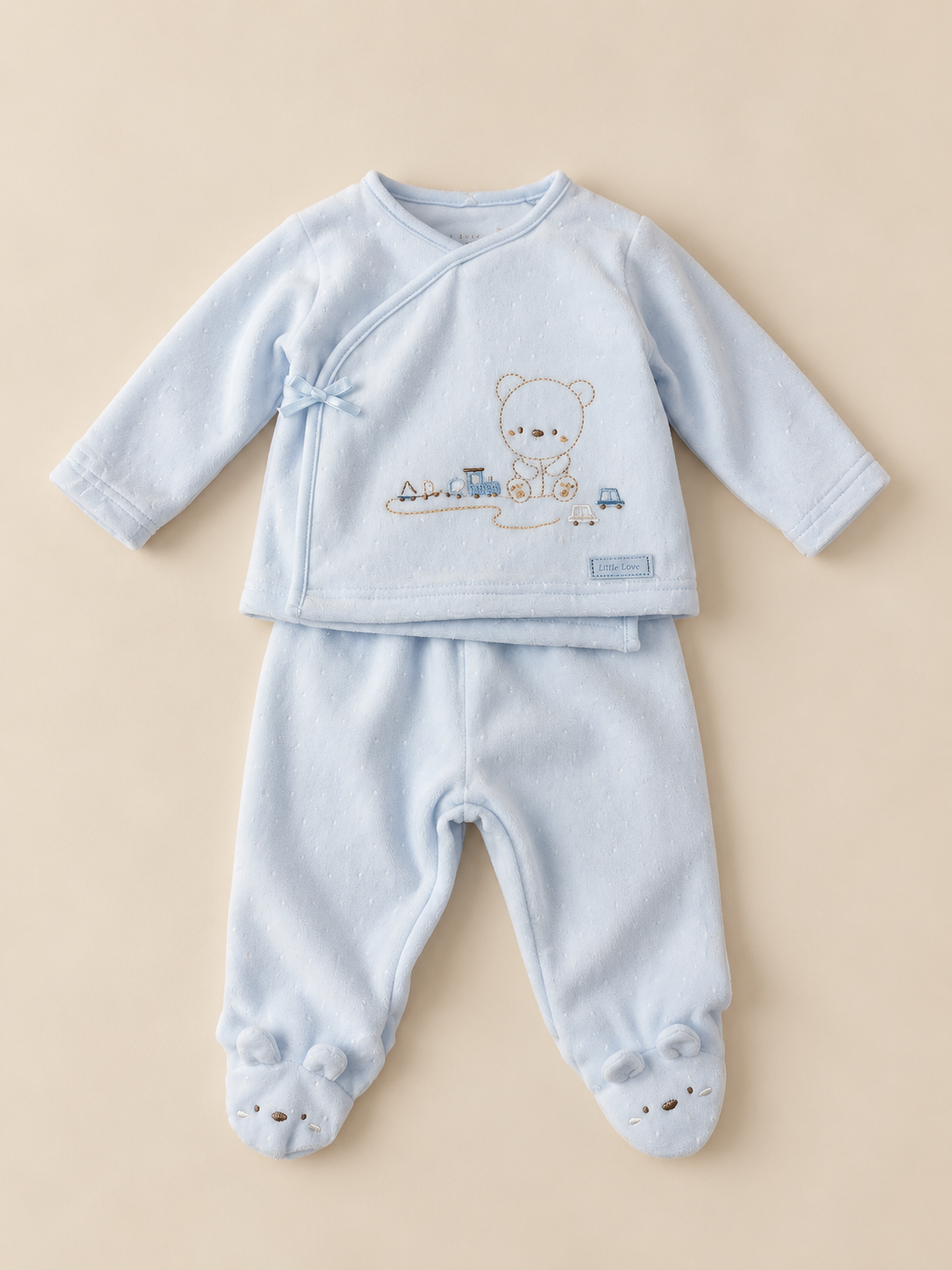ABC Teddy Velour Outfit Set