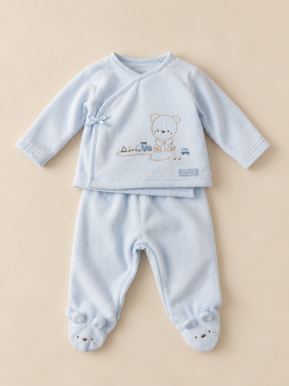 ABC Teddy Velour Outfit Set