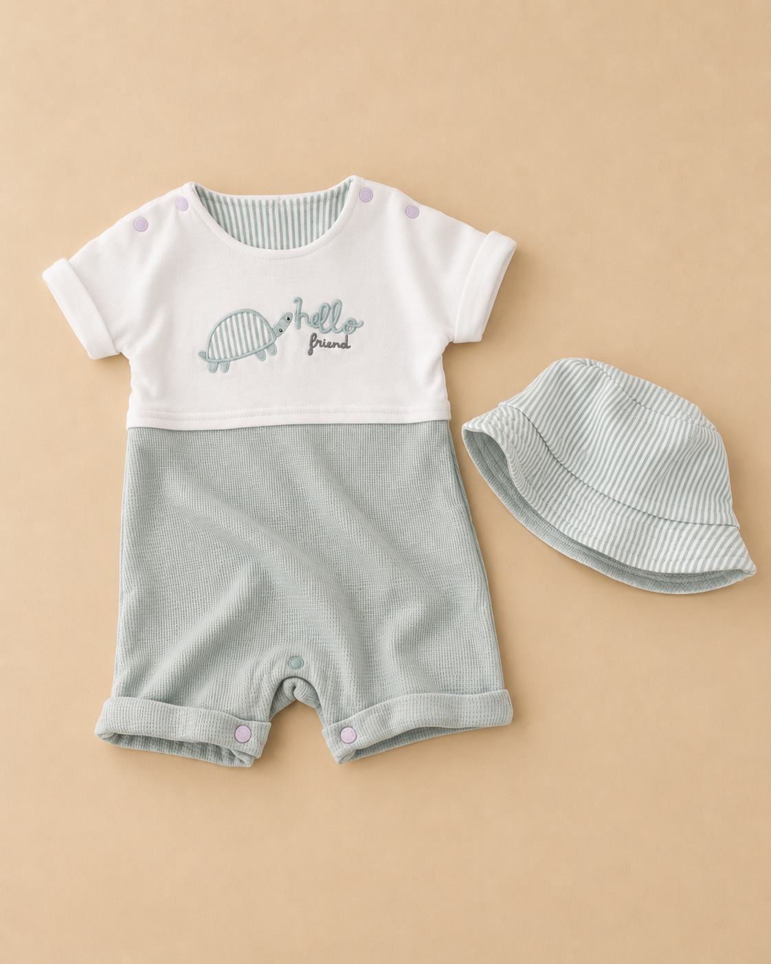 Hello Turtle Friend Outfit Set