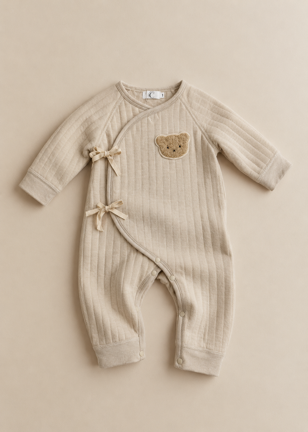 The Teddy Bear Boucle Wrap Baby Grow Romper