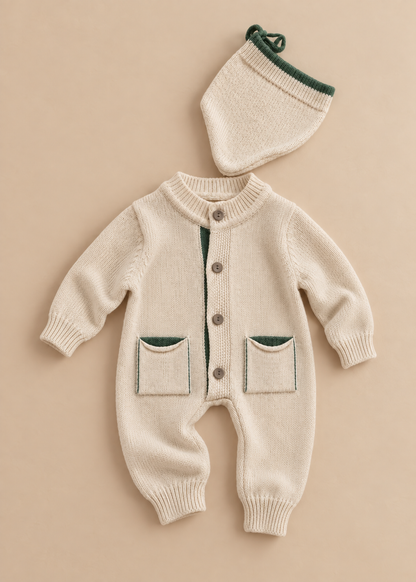 Dino Bonnet Knitted Set