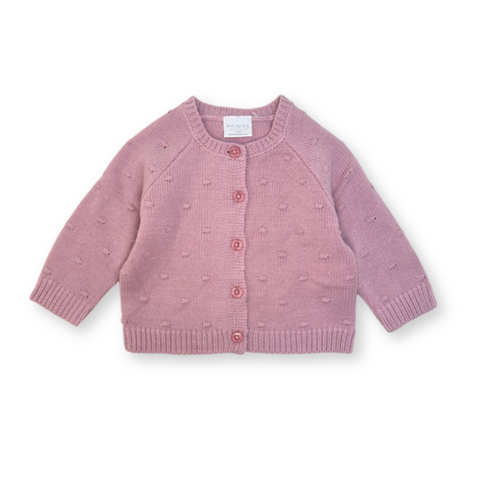 Purple Botton Up Knitted Cardigan