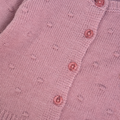 Purple Botton Up Knitted Cardigan