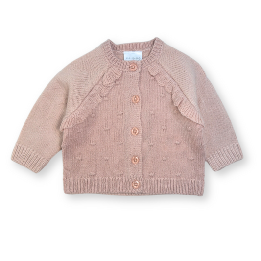 Dusty Pink Button Up Knitted Cardigan